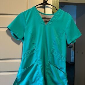 Grey's Anatomy Women's Aqua V-Neck Top